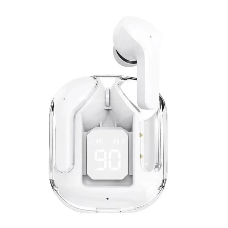 Original T2 Wireless Bluetooth Earphone Transparent HIFI Headphones LED Power Digital Display Stereo Sound Earphones for Phone Best Products Online