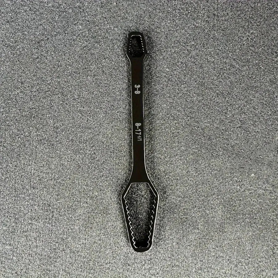 1pc Multi functional black 150mm long T-shaped wrench, adjustable self tightening double head wrench, portable manual tool for a Best Products Online