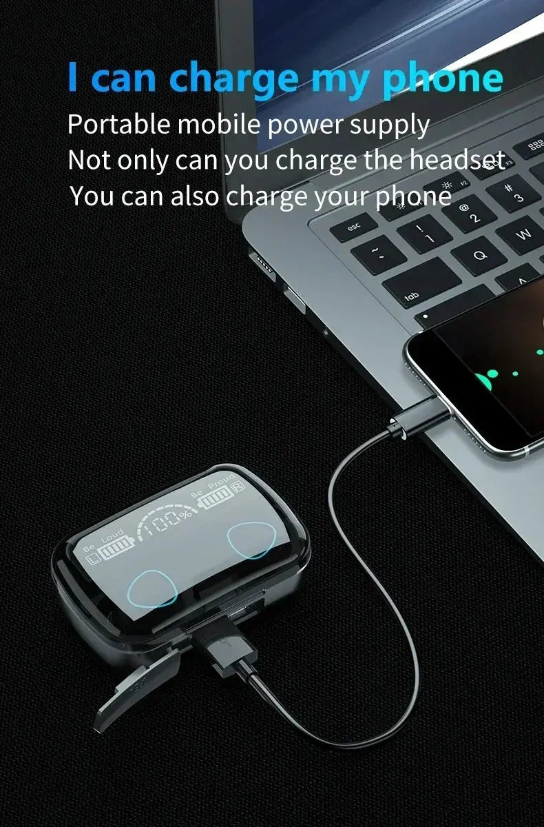 Original M10 Headphones Bluetooth Wireless Earpods Sports Stereo Noise Canceling Headphone Microphone Speaker Caixa De Som Gamer Best Products Online