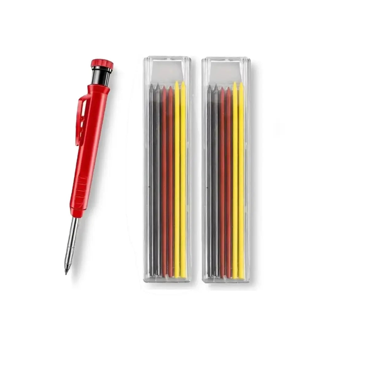 Solid Carpenter Pencil Set Woodworking Tools Mechanical Pencil 5 Colors Refill Construction Job Tools Carpentry Marking Scriber Best Products Online