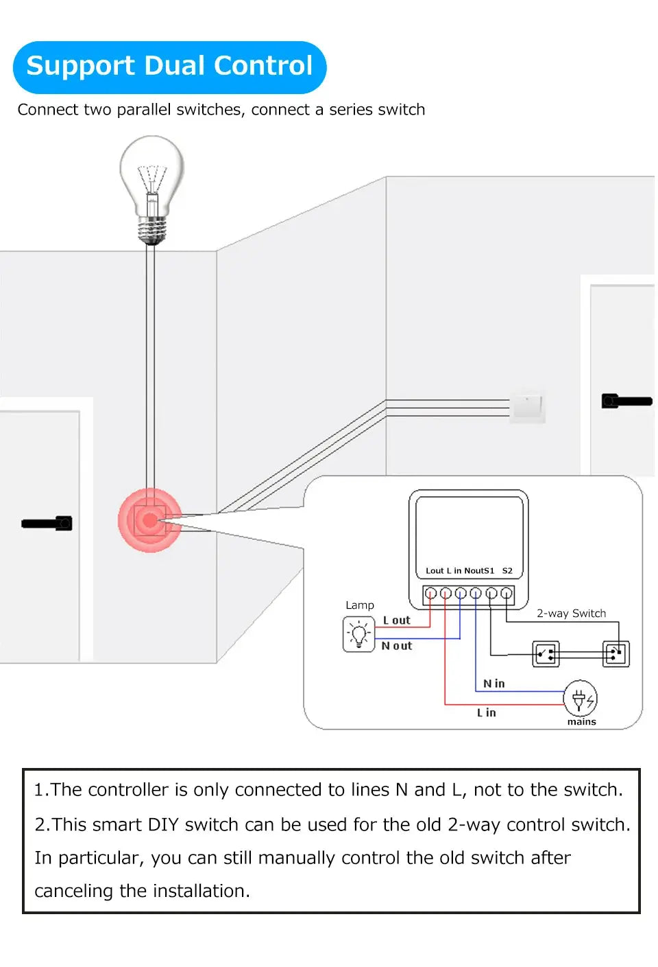 16A WiFi Smart Switch DIY Wireless Tuya Smart Home Alexa Yandex Alice Mini Interruptor Two Way Voice Control Smart Life Best Products Online