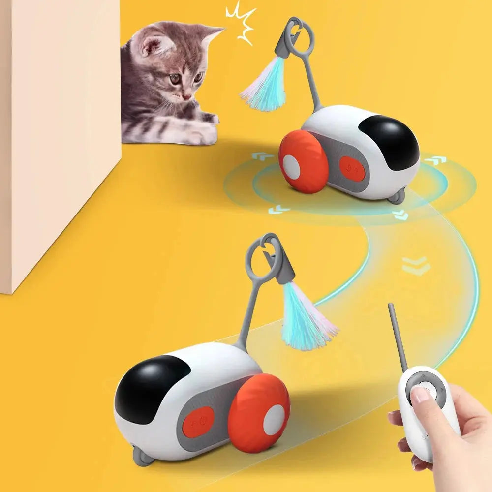 Smart Cat Toy 2 Modes Automatic Moving Remote Controlled Toy Car for Cats Dogs Interactive Playing Kitten Training Pet Supplies Best Products Online