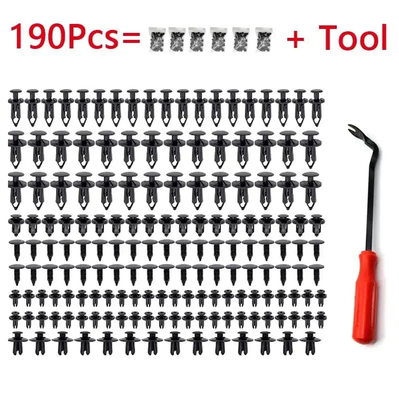 190 Pcs Auto Plastic Buckle Bumper Clips Fixing Nail Kit 6 Styles Plastic Retainer Fasteners Clip Car Body Push Rivets Parts Best Products Online