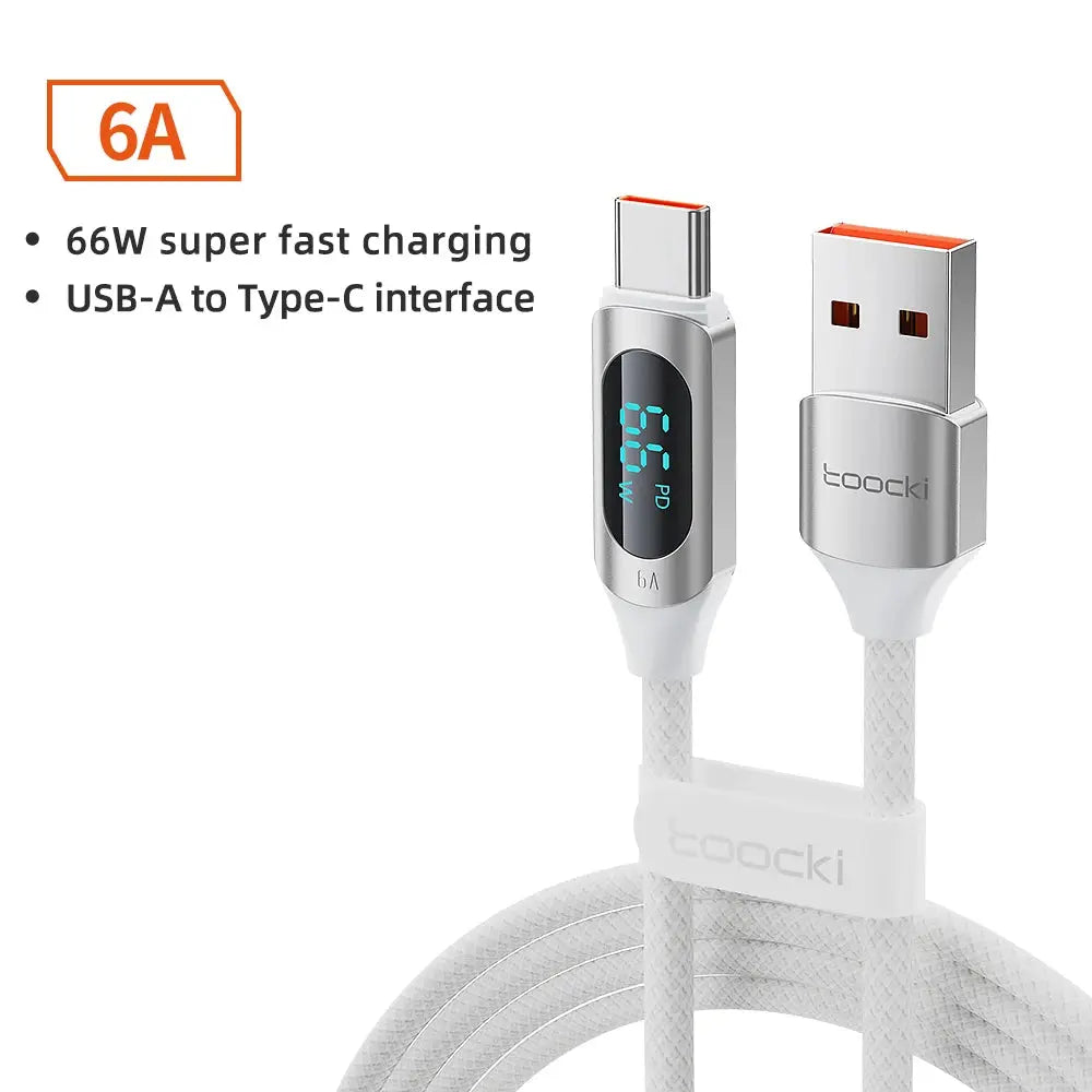Toocki Type C to Type C Cable 100W PD Fast Charging Charger USB C to USB C Display Cable For Xiaomi POCO F3 Realme Macbook iPad Best Products Online