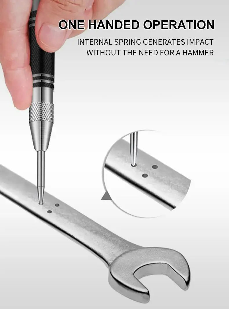 2pc Spring Type Automatic Center Punch Locator Glass Striker Window Breaker Punch Centering Punch Punch Tool Best Products Online