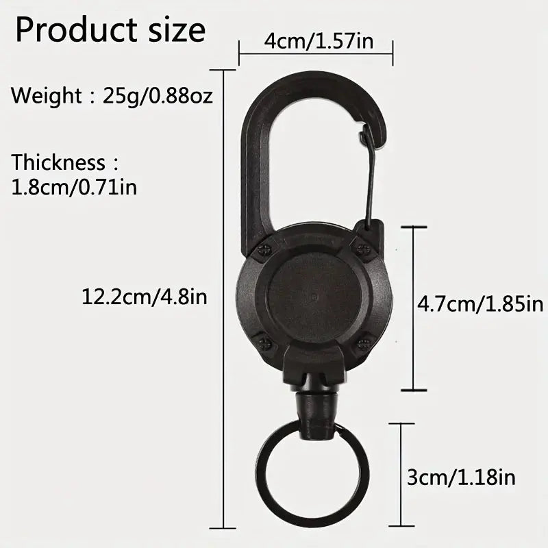 1/2/4pcs Extendable Retractable Holders Keychain Badge Reels Heavy Duty Clip With Carabiner Key Chain For Men Outdoor Bags Best Products Online