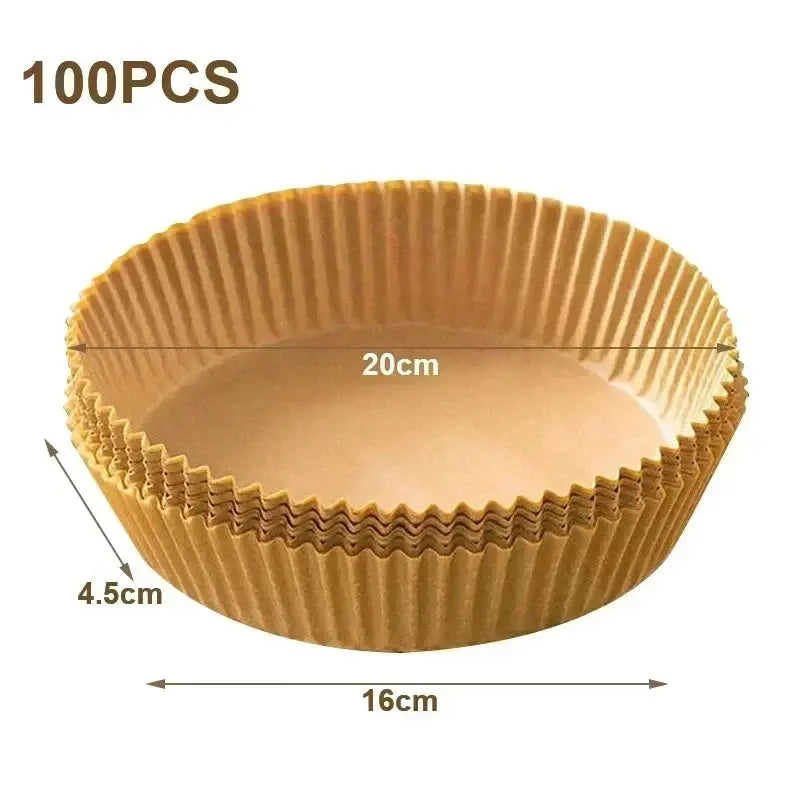50pcs/set Disposable Air Fryer Paper Liner 20CM Oil-proof Water-proof Airfryer Disposable Cooking Paper Trays Baking Paper Best Products Online