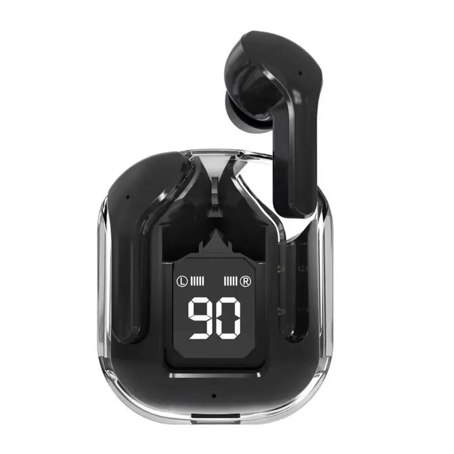 Original T2 Wireless Bluetooth Earphone Transparent HIFI Headphones LED Power Digital Display Stereo Sound Earphones for Phone Best Products Online