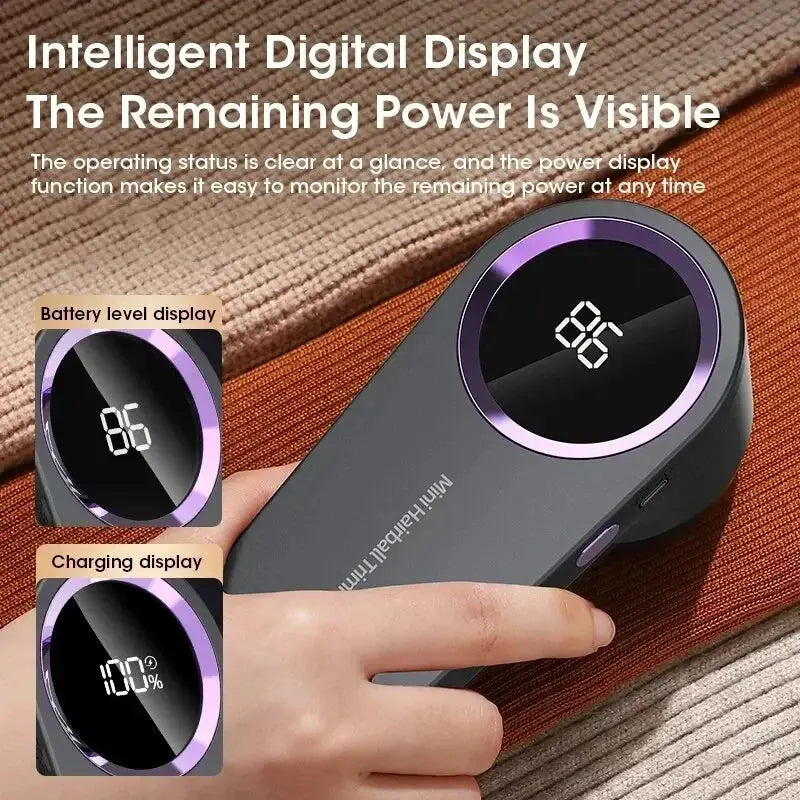 Lint Remover for Clothing LED Digital Electric Pellet Fluff Remover USB Rechargeable Fuzz Fabric Shaver Sweater Dropshipping Best Products Online