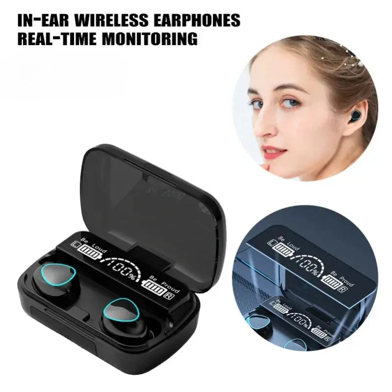 Original M10 Headphones Bluetooth Wireless Earpods Sports Stereo Noise Canceling Headphone Microphone Speaker Caixa De Som Gamer Best Products Online