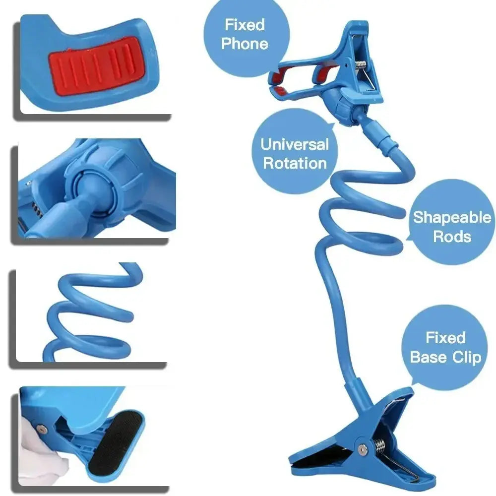 Lazy Bedside DesktopMobile Phone Clamp Bracket Flexible Long Arm Gooseneck Lazy Person Bracket With Handle Overhead Live Bracket Best Products Online