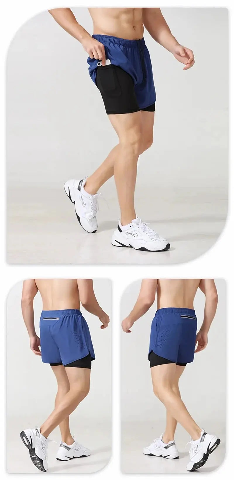 Men's Running Shorts 2025 New Release Gym Fitness 2-in-1 Exercise Summer Quick Dry Trendy Personalized Running Shorts Best Products Online