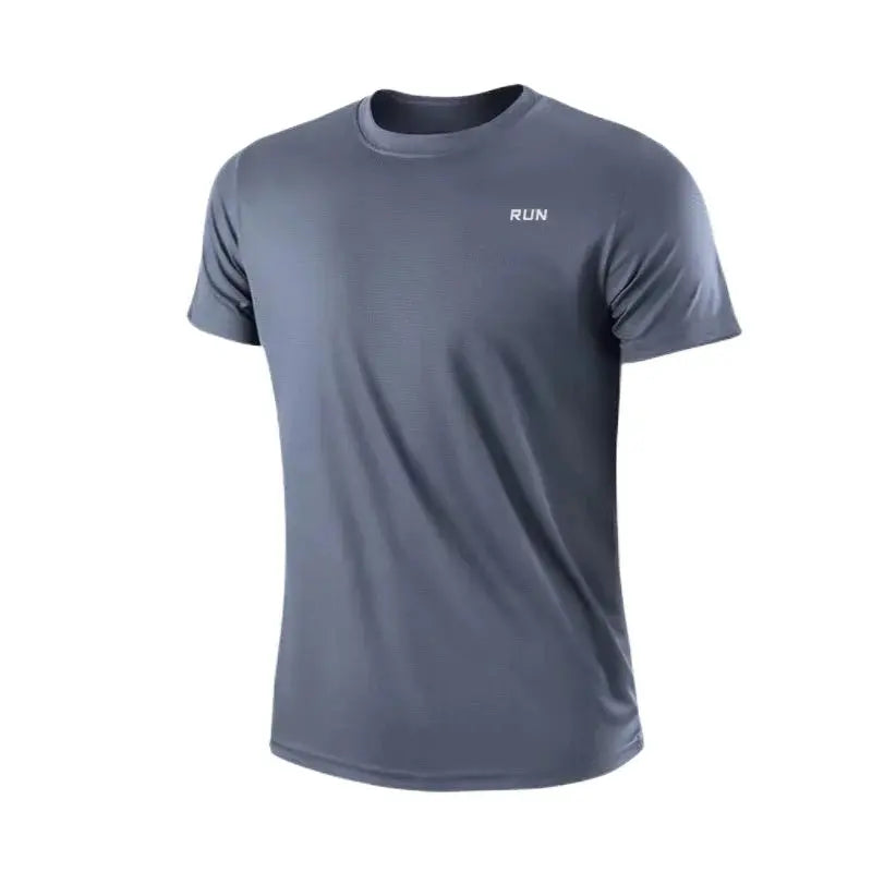 Men's Quick Dry Short Sleeve Gym Running Moisture Wicking Round Neck T-Shirt Training Exercise Gym Sport Shirt Tops Lightweight Best Products Online