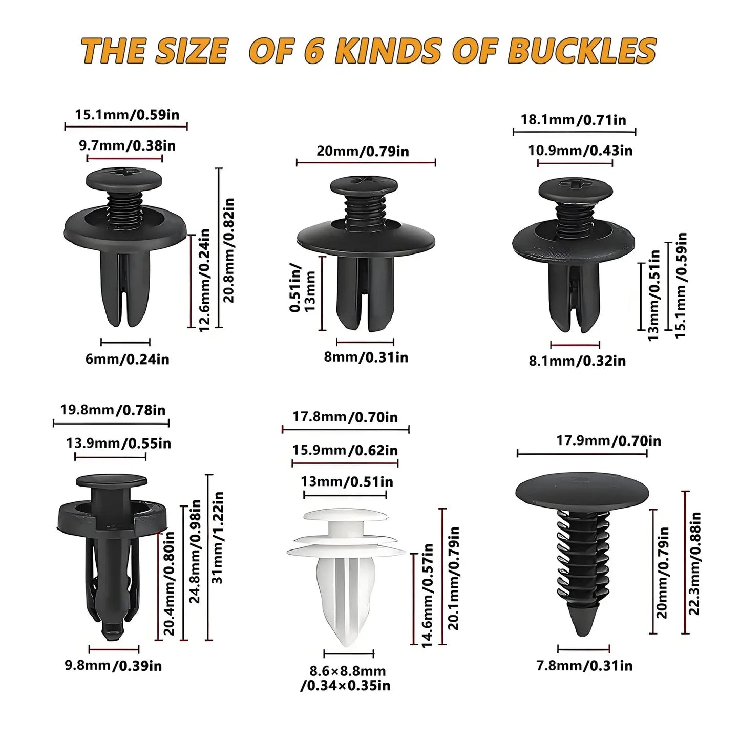 100pcs Auto Fastener Clip Kit Fender Rivet Clips Car Body Push Retainer Pin Rivet Bumper Door Trim Panel Retainer Car Clips Best Products Online