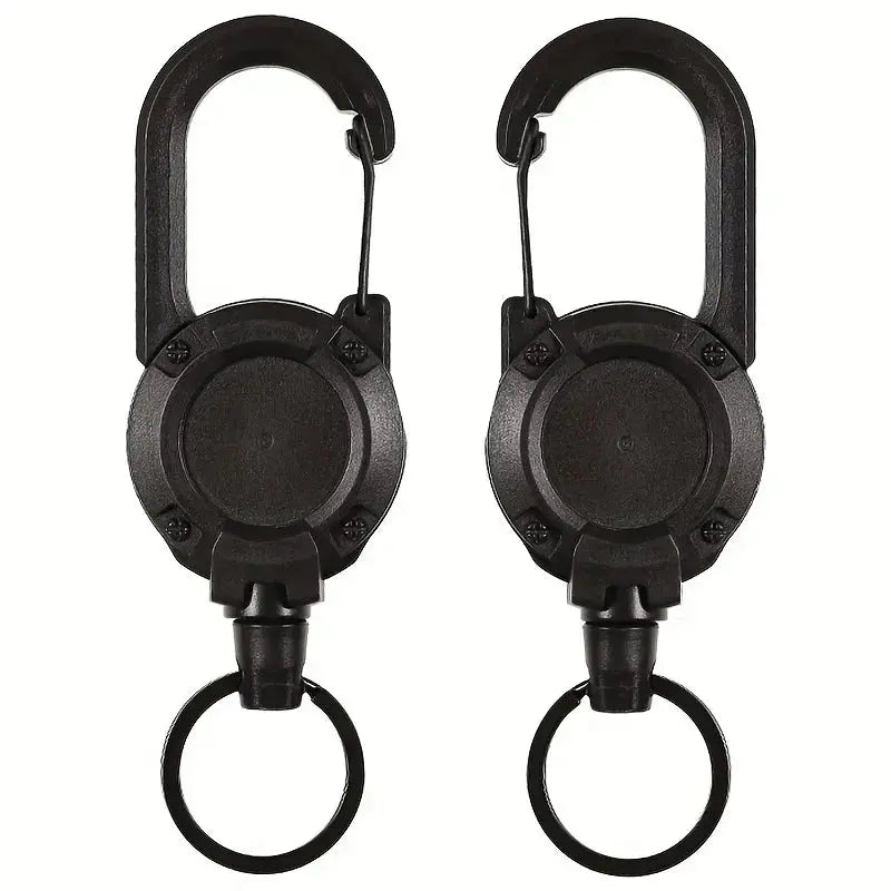 1/2/4pcs Extendable Retractable Holders Keychain Badge Reels Heavy Duty Clip With Carabiner Key Chain For Men Outdoor Bags Best Products Online