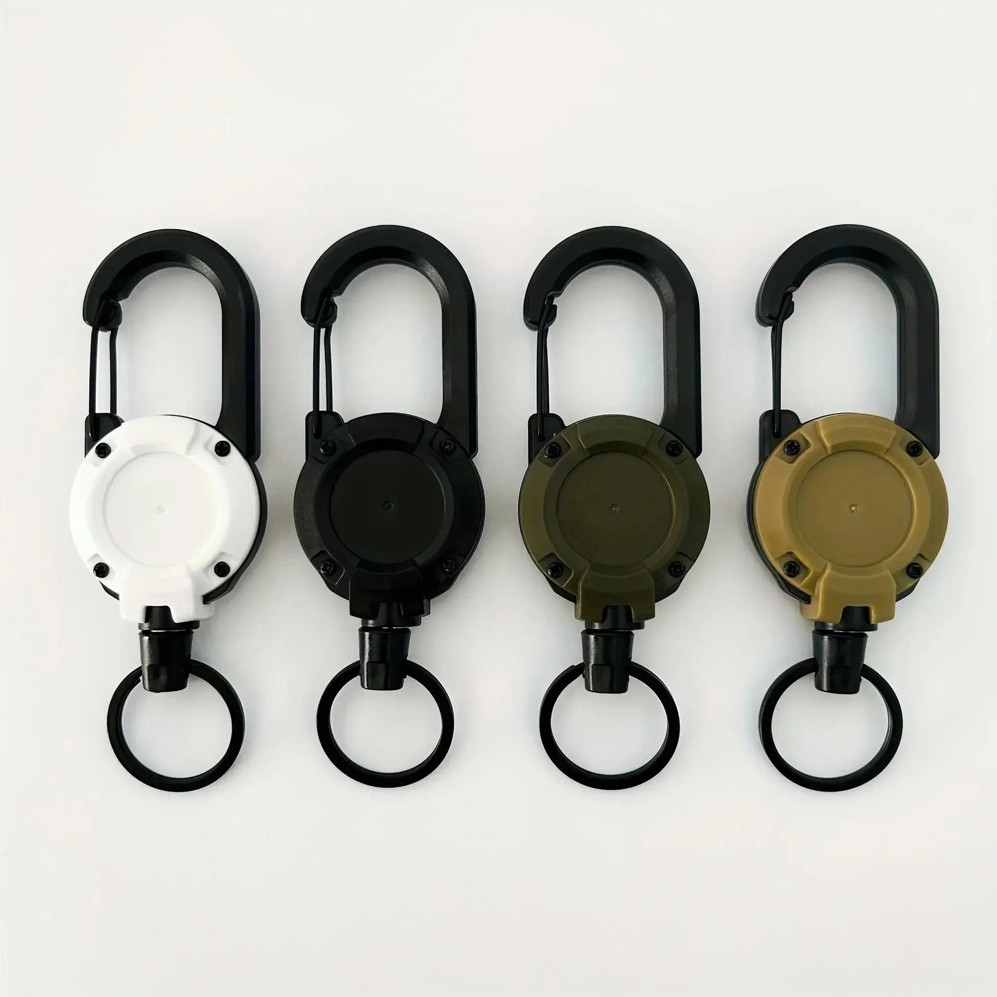1/2/4pcs Extendable Retractable Holders Keychain Badge Reels Heavy Duty Clip With Carabiner Key Chain For Men Outdoor Bags Best Products Online
