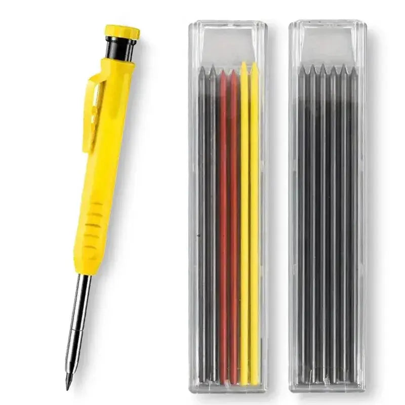Solid Carpenter Pencil Set Woodworking Tools Mechanical Pencil 5 Colors Refill Construction Job Tools Carpentry Marking Scriber Best Products Online