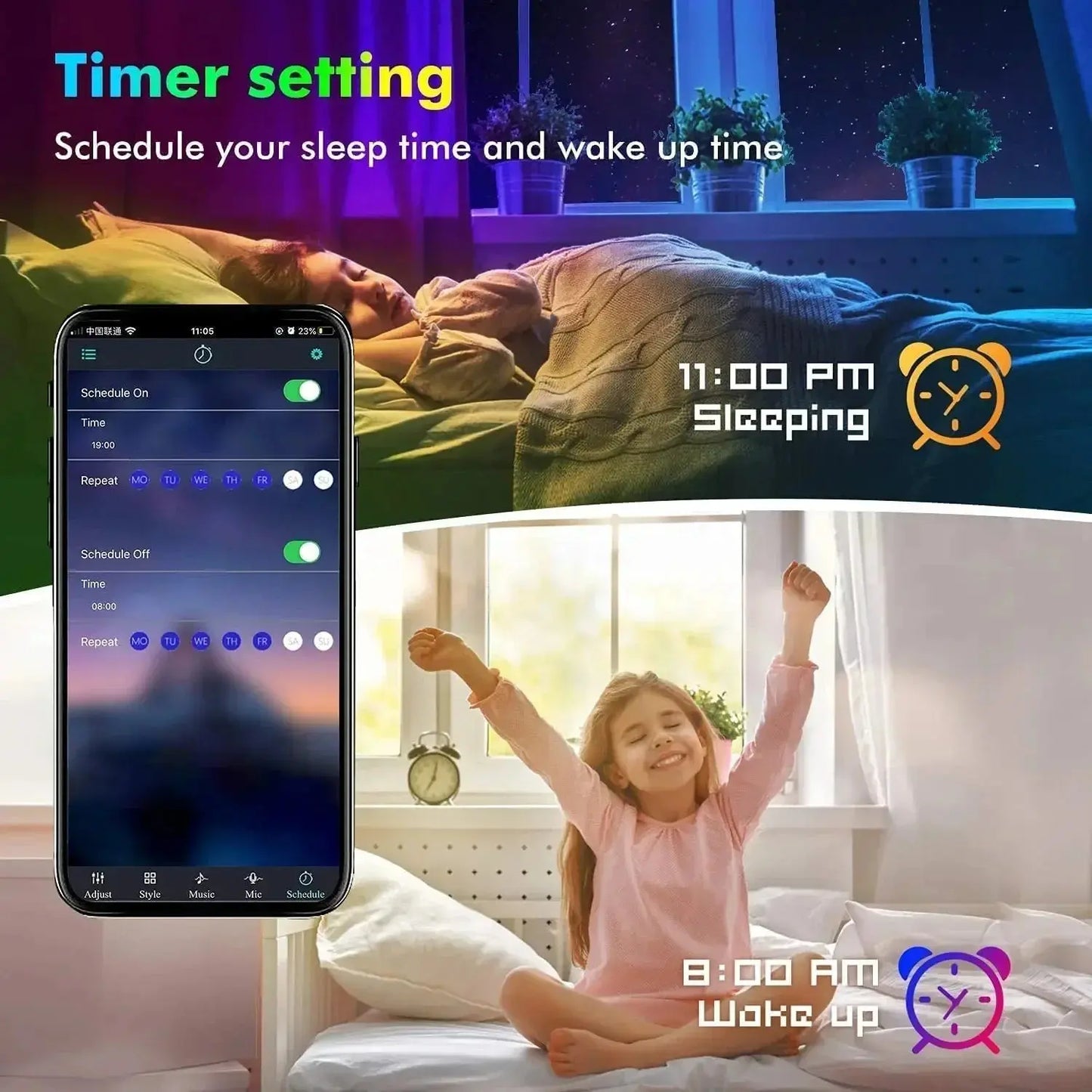 RGB LED Strip Light SMD 5050 USB Remote&APP Control Bluetooth Flexible Tape Diode Ribbon for TV Backdrop Living Room Bedroom Best Products Online