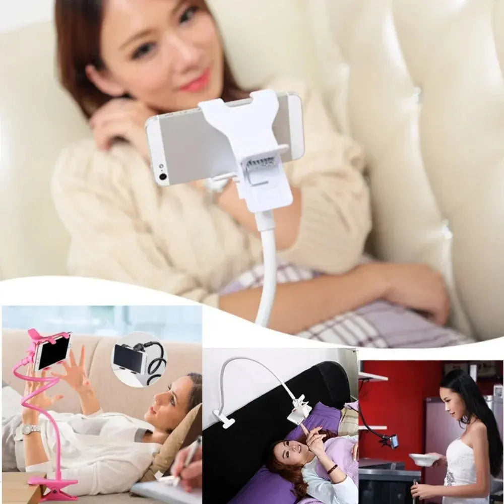 Lazy Bedside DesktopMobile Phone Clamp Bracket Flexible Long Arm Gooseneck Lazy Person Bracket With Handle Overhead Live Bracket Best Products Online