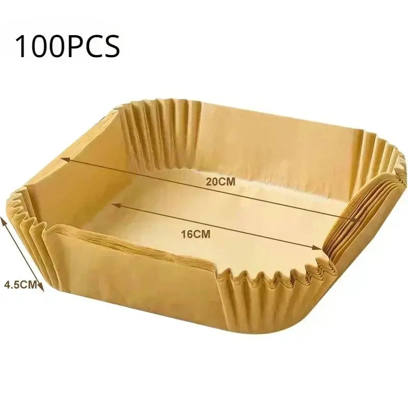 50pcs/set Disposable Air Fryer Paper Liner 20CM Oil-proof Water-proof Airfryer Disposable Cooking Paper Trays Baking Paper Best Products Online