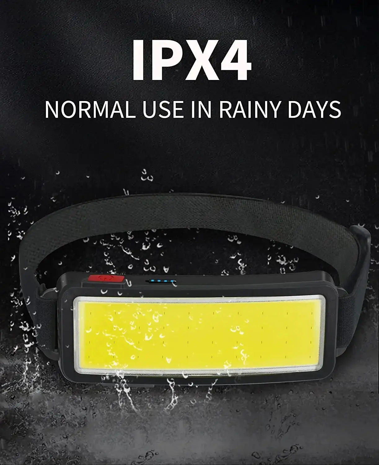 Powerful COB LED Headlamp Type-c Rechargeable Head Flashlight Built-in Battery Outdoor Fishing Camping Lantern Waterproof Torch Best Products Online