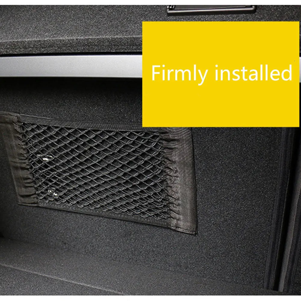 Car Rear Seat Storage Organizer Mesh Adjustable Elastic Straps Anti-Slip Net for SUV Sedan Vehicle Interior Organization Tools Best Products Online