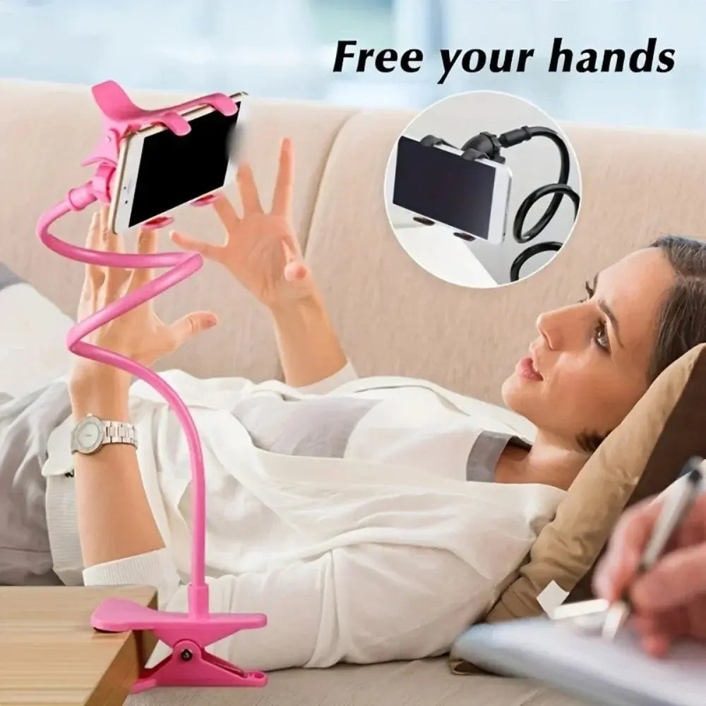 Lazy Bedside DesktopMobile Phone Clamp Bracket Flexible Long Arm Gooseneck Lazy Person Bracket With Handle Overhead Live Bracket Best Products Online