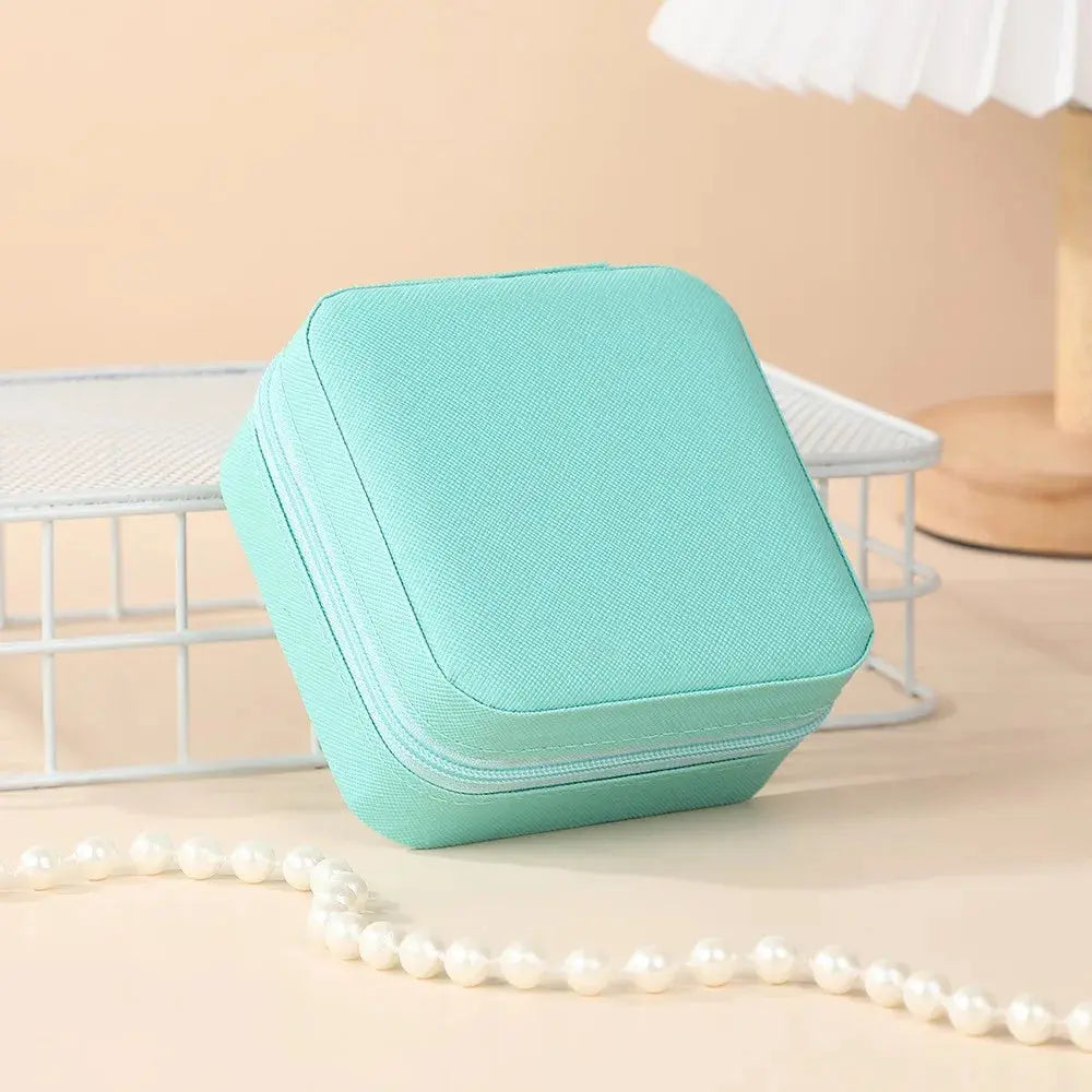 Portable Mini Jewelry Storage Box Travel Organizer Jewelry Case Leather Storage Earrings Necklace Ring Jewelry Organizer Display Best Products Online