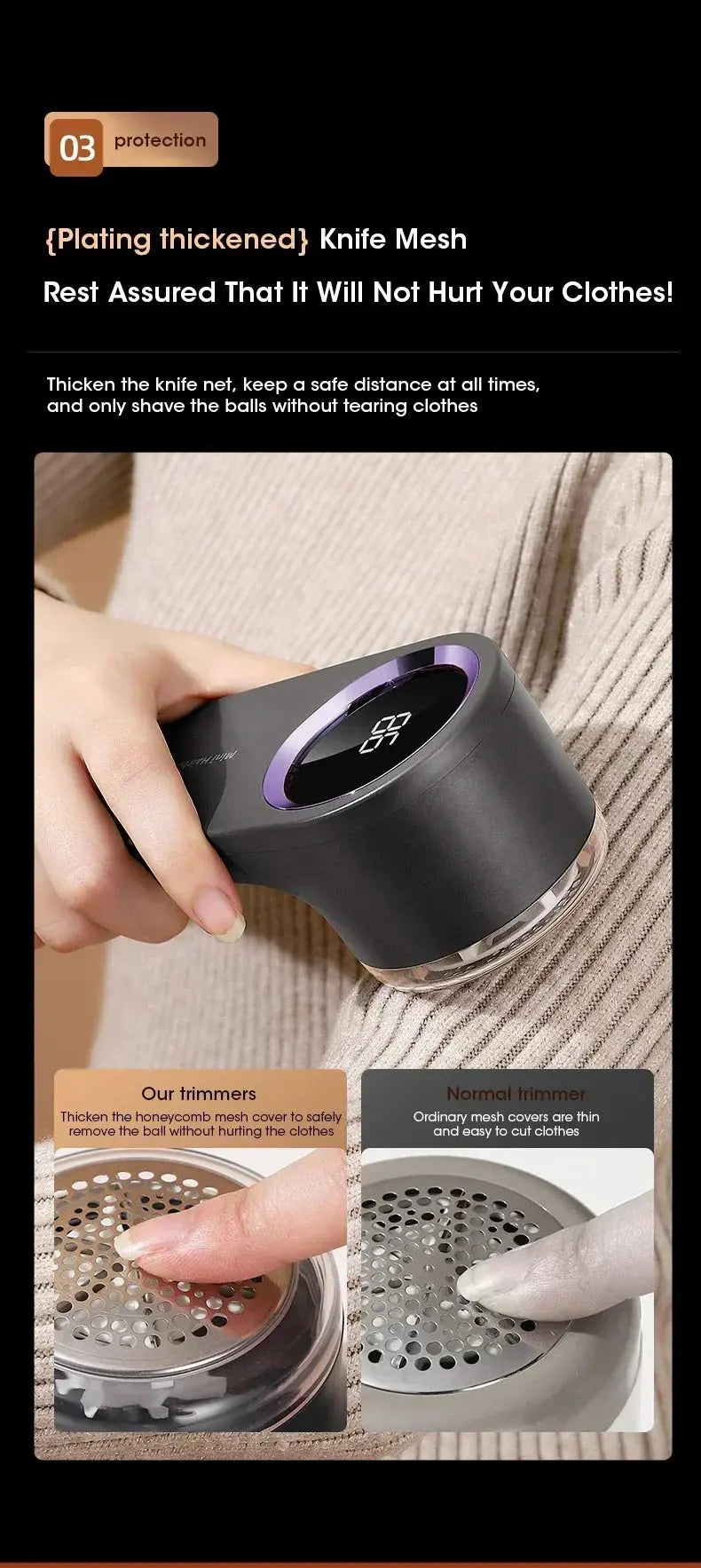 Lint Remover for Clothing LED Digital Electric Pellet Fluff Remover USB Rechargeable Fuzz Fabric Shaver Sweater Dropshipping Best Products Online