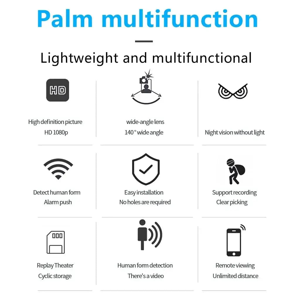 1080P HD Wireless WiFi Mini Camera Baby Monitor Indoor Security Surveillance Night Vision IP Cam Video Recorder Safety Camcorder Best Products Online