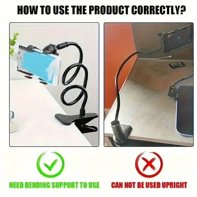 Lazy Bedside DesktopMobile Phone Clamp Bracket Flexible Long Arm Gooseneck Lazy Person Bracket With Handle Overhead Live Bracket Best Products Online