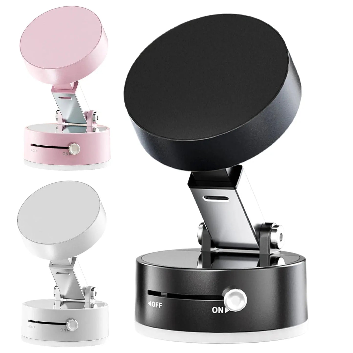 Vacuum Suction Cup Magnetic Car Phone Holder Double-Sided Foldable Magnetic Auto Phone Bracket For Car Interior Accessories Best Products Online