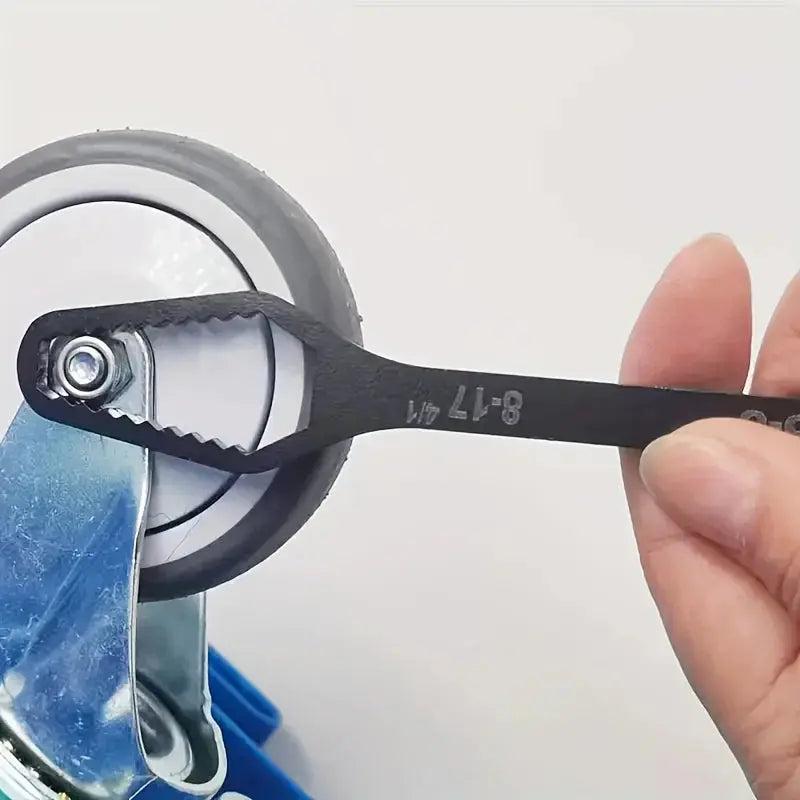 1pc Multi functional black 150mm long T-shaped wrench, adjustable self tightening double head wrench, portable manual tool for a Best Products Online