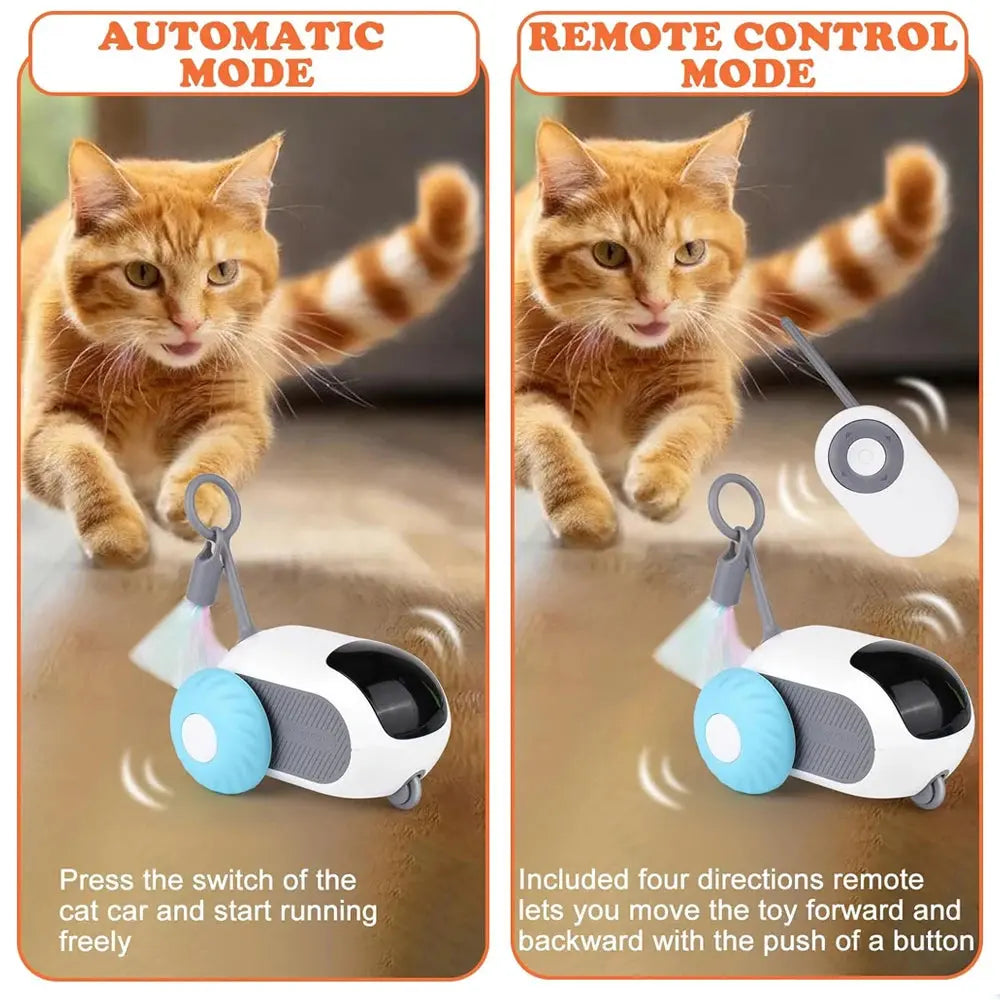 Smart Cat Toy 2 Modes Automatic Moving Remote Controlled Toy Car for Cats Dogs Interactive Playing Kitten Training Pet Supplies Best Products Online
