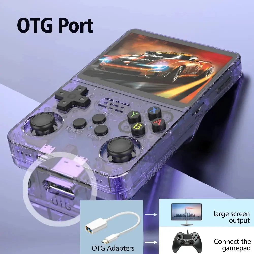 R36S Retro Handheld Video Game Console Linux System 3.5 Inch IPS Screen Portable Player 64GB GamesMultiple colors are available Best Products Online