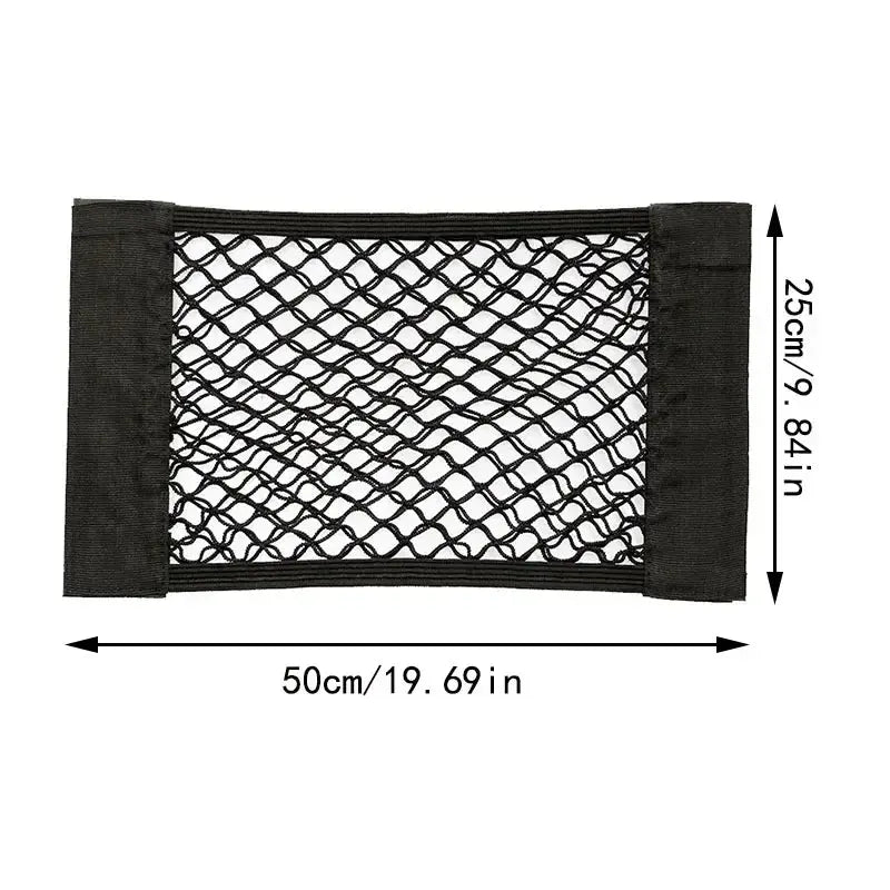 Car Rear Seat Storage Organizer Mesh Adjustable Elastic Straps Anti-Slip Net for SUV Sedan Vehicle Interior Organization Tools Best Products Online