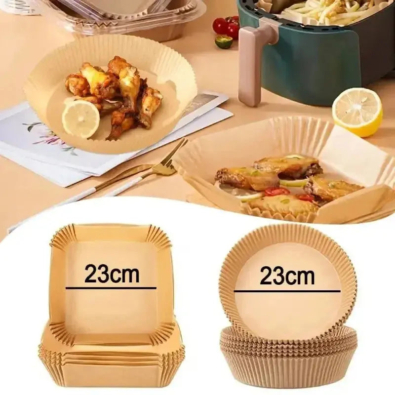 50pcs/set Disposable Air Fryer Paper Liner 20CM Oil-proof Water-proof Airfryer Disposable Cooking Paper Trays Baking Paper Best Products Online
