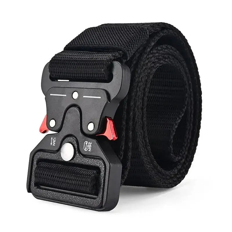 Men's Outdoor Multi-Function Belt Premium Canvas/Nylon Hybrid Waistband for Hiking Travel Unisex Tactical Belt Durable Buckle Best Products Online