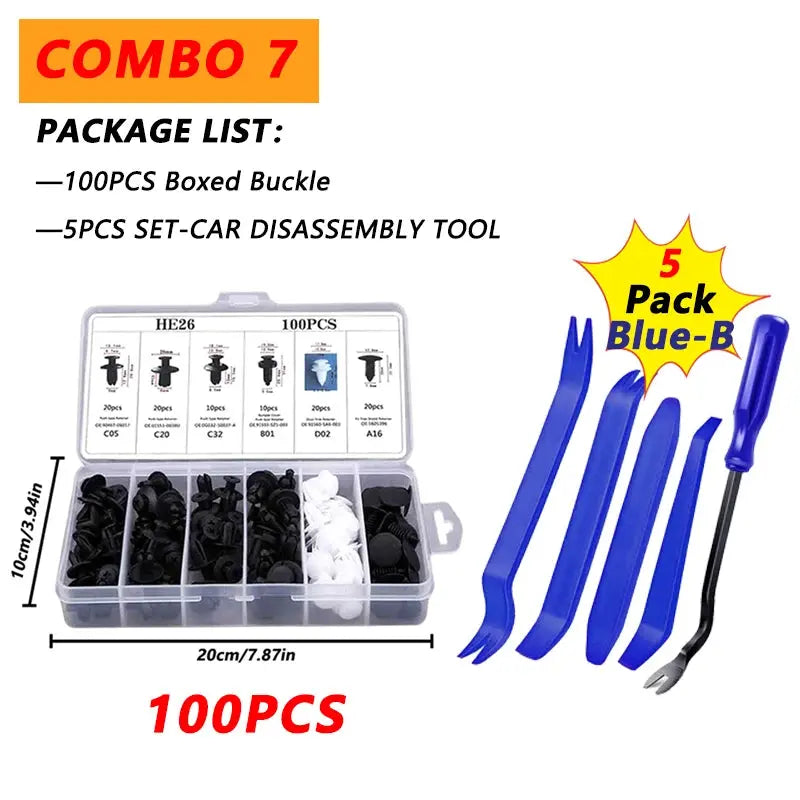 100pcs Auto Fastener Clip Kit Fender Rivet Clips Car Body Push Retainer Pin Rivet Bumper Door Trim Panel Retainer Car Clips Best Products Online