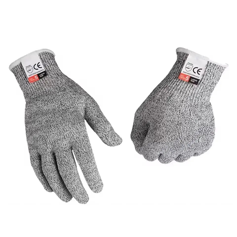 Grade 5 Cut-Resistant Kitchen Gloves – HPPE Protective Gloves for Glass Cutting, Scratch Resistance & Safety (Ideal for Gardener Best Products Online