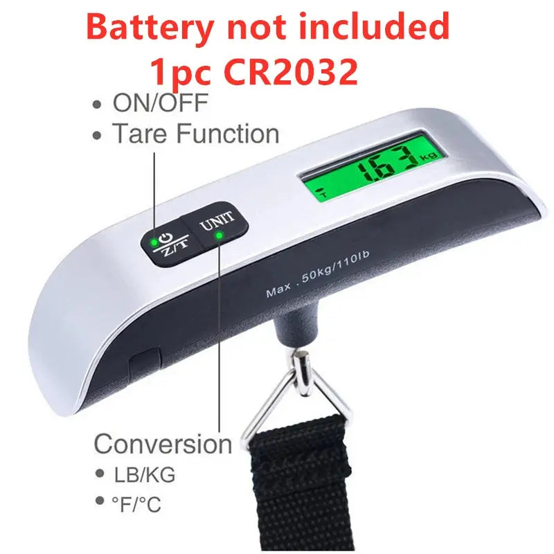 Portable Scale Digital LCD Display 110lb/50kg Electronic Luggage Hanging Suitcase Travel Weighs Baggage Bag Weight Balance Tools Best Products Online