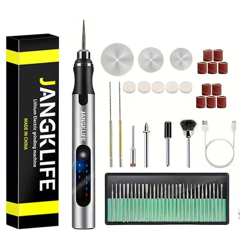JANGKLIFE USB Cordless Rotary Tool Kit Woodworking Engraving Pen DIY For Jewelry Metal Glass Mini Wireless Drill Best Products Online