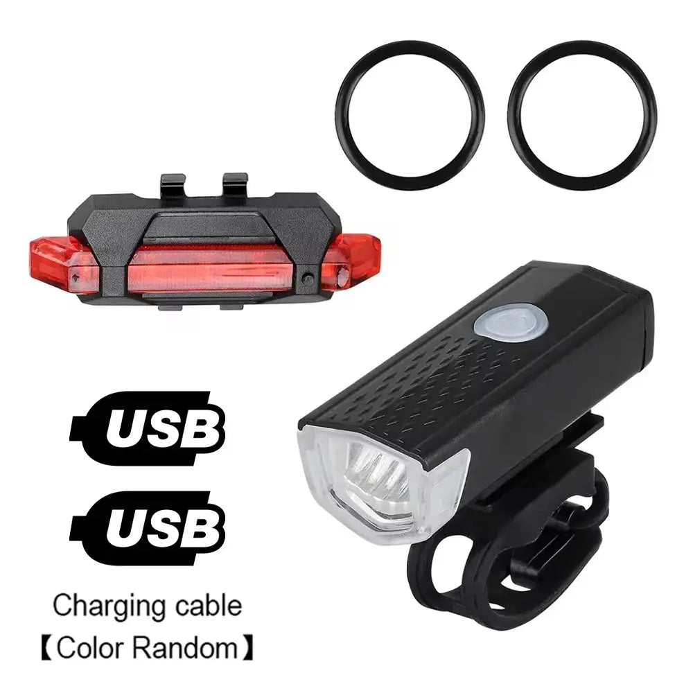 Bike Light Set Bicycle Headlight Taillight USB Rechargeable MTB Bike Front Rear Lamp Set Cycling Flashlight Bicycle Accessories Best Products Online