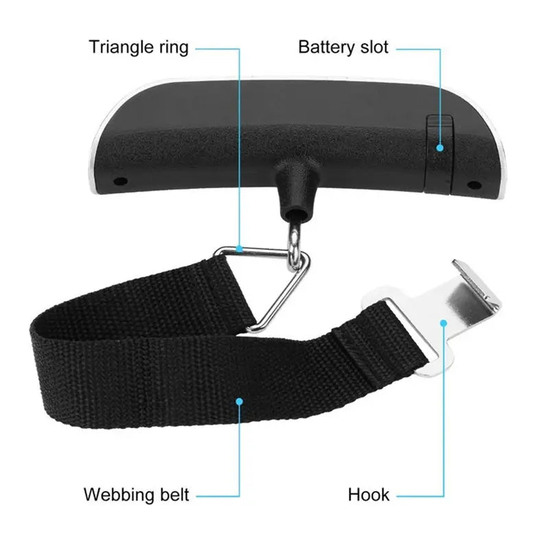 Portable Scale Digital LCD Display 110lb/50kg Electronic Luggage Hanging Suitcase Travel Weighs Baggage Bag Weight Balance Tools Best Products Online