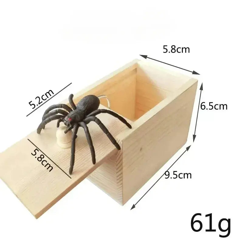 Trick Spider Funny Scare Box Wooden Hidden Box Quality Prank Wooden Scare Box Fun Game Prank Trick Friend Office Toys Best Products Online