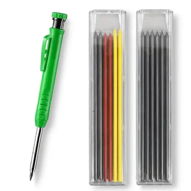 Solid Carpenter Pencil Set Woodworking Tools Mechanical Pencil 5 Colors Refill Construction Job Tools Carpentry Marking Scriber Best Products Online