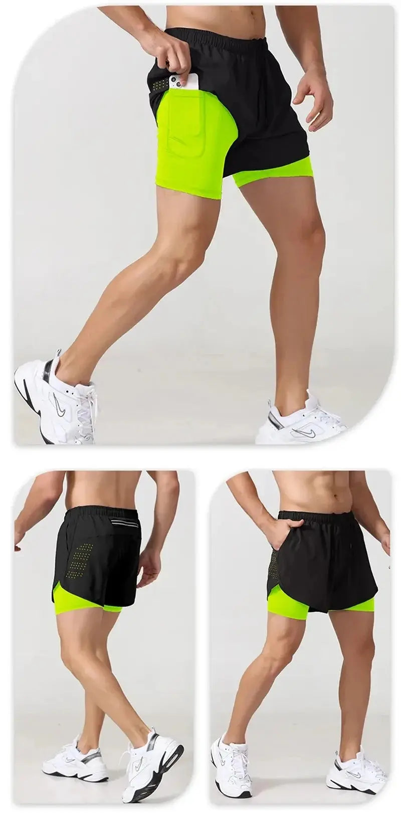 Men's Running Shorts 2025 New Release Gym Fitness 2-in-1 Exercise Summer Quick Dry Trendy Personalized Running Shorts Best Products Online