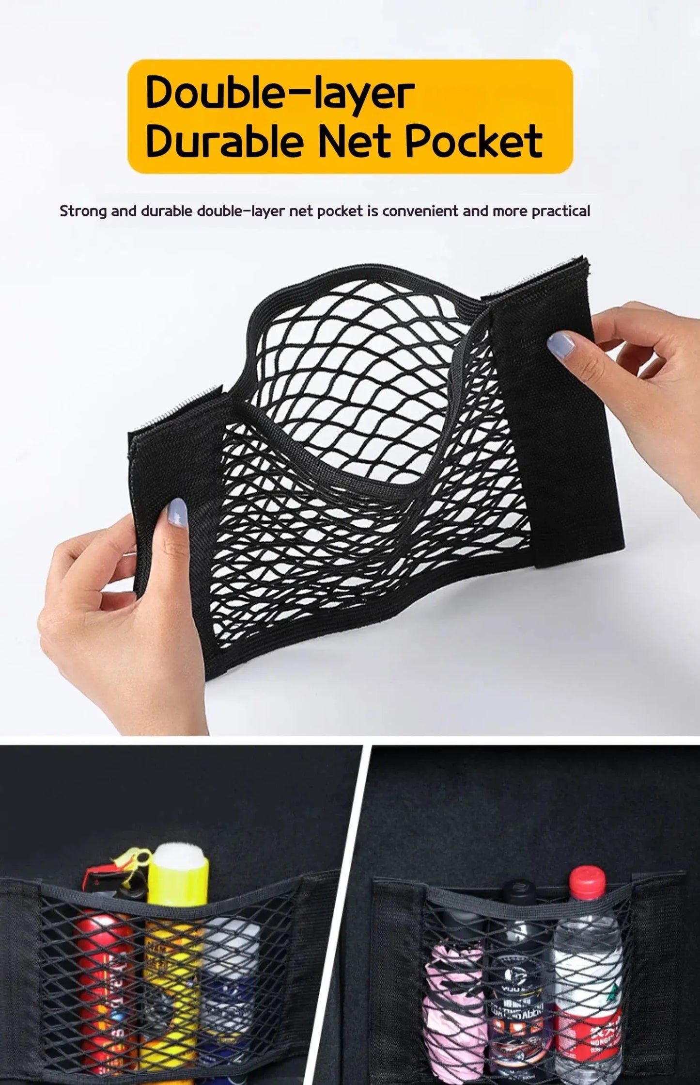 Luggage Storages Car Trunk Storage Bag Double Stretch Velcro Car Storage Net Bag Mesh Storages Net Bag Car Net Best Products Online