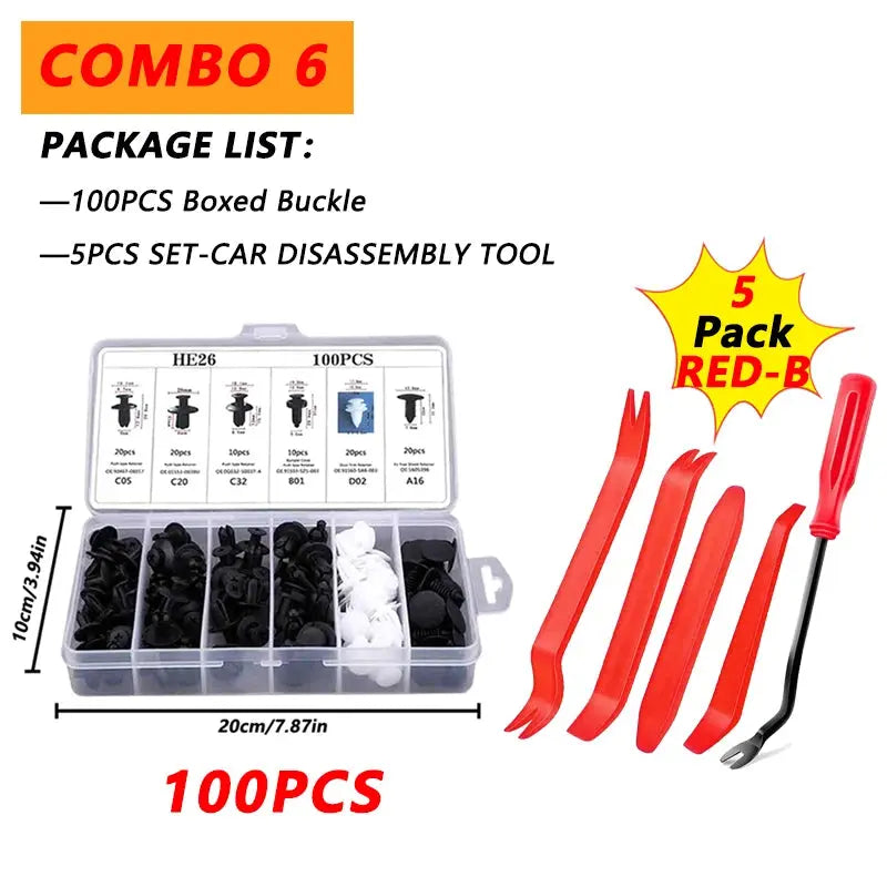 100pcs Auto Fastener Clip Kit Fender Rivet Clips Car Body Push Retainer Pin Rivet Bumper Door Trim Panel Retainer Car Clips Best Products Online