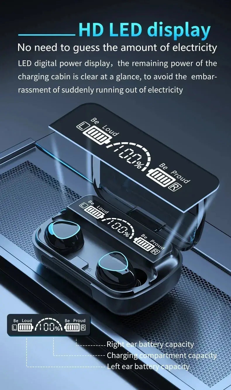 Original M10 Headphones Bluetooth Wireless Earpods Sports Stereo Noise Canceling Headphone Microphone Speaker Caixa De Som Gamer Best Products Online